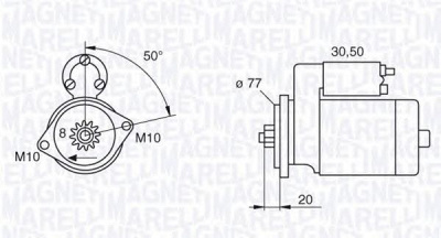 MAGNETI MARELLI 063522617010 -  Стартер